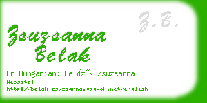 zsuzsanna belak business card